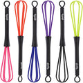 Glamlily Silicone Mini Hair Color Whisk Set - Precision Hair Dye Mixing Whisk - Multi-Use Salon & Kitchen Mixers - Vibrant Color Tools for Salon Organization - 6 Count, 7 x 1.2 in