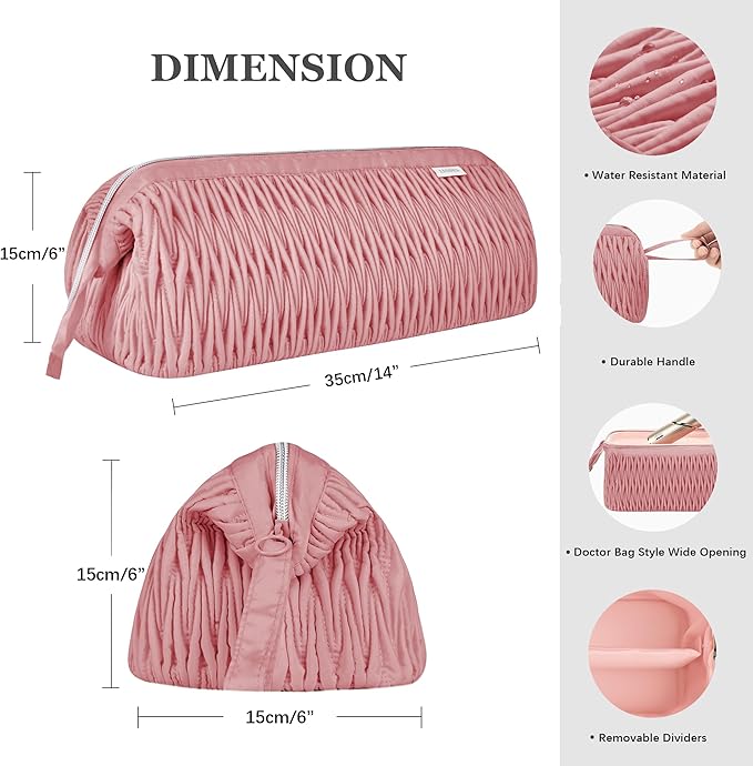 Leudes Dy son Air wrap Travel Case for Shark Hair Dryer Airstraight Flex Style Hair Attachment Tool Organizer Accessories Air Wrap Flat Curling Iron Carrying Case (Dark Pink)