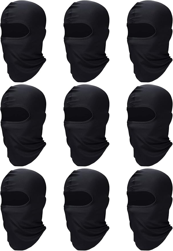 SATINIOR 9 Pack Ski Mask for Men Balaclava Full Face Shiesty Mask Breathable Summer Windproof Hood for Motorcycle Snowboard