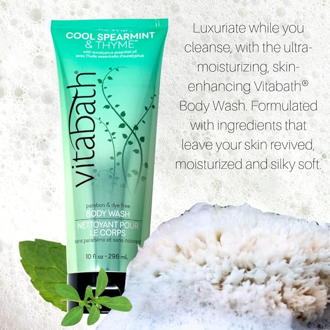 Vitabath Body Wash, Cool Spearmint & Thyme, 10 Fluid Ounce