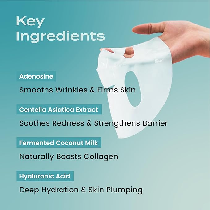 Body Restore Hydrate Korean Hydrating Face Mask (5 Pack) – Deep Moisture Sheet Mask with Hyaluronic Acid, Aloe & Panthenol – Facial Masks Skincare for Dry, Sensitive Skin – K-Beauty Glass Skin