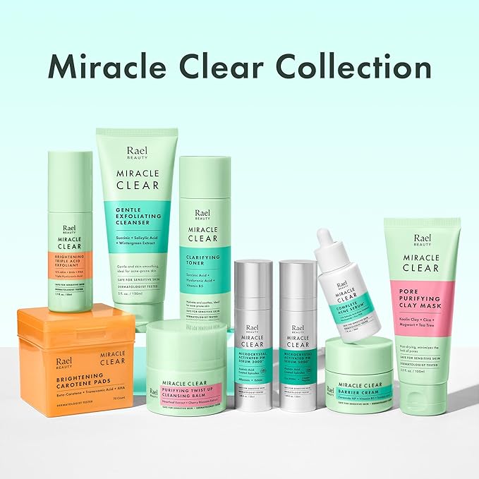 Rael Miracle Clear Facial Cleanser – Makeup Remover, Daily Face Wash, Gentle Deep Pore Cleansing Korean Skin Care for Oily & Combination Skin (Cleansing Balm, 1.69 fl. oz)