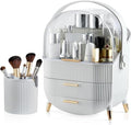 Egg Makeup Organizer, Egg Shape(Oval) Makeup Storage Box Countertop Portable Vanity Cosmetics Organizer