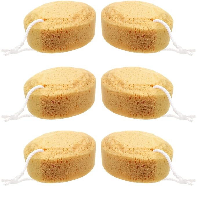 Boao 6 Pieces Foam Body Sponge Soft Exfoliating Bath Sponge Shower Sponge Body Scrubber for Adults Body Cleansing Supplies, 5.5 Inch