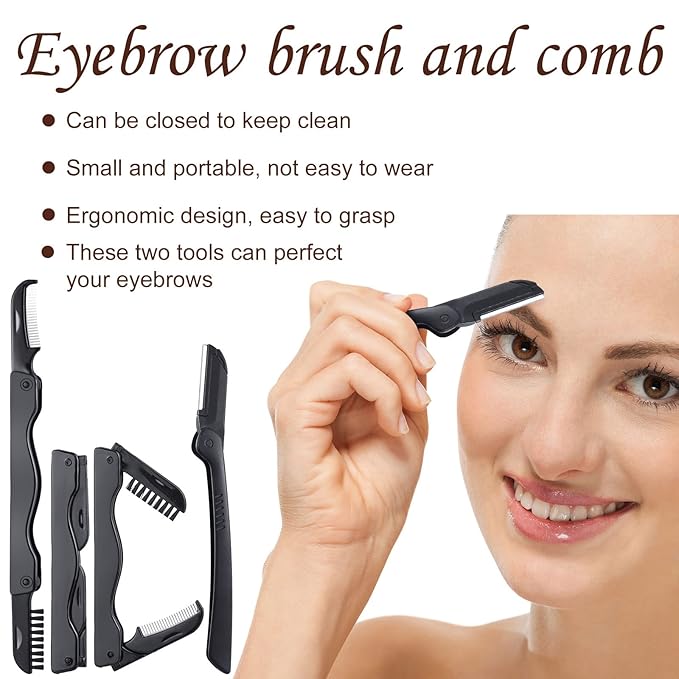 17 Pcs Eyelash Curlers Kit Lash Curler Eyelash Comb Seperator Extension Tweezers Eyebrow Brush Scissors False Eyelashes Applicator Eyebrow Trimmer Silicone Refills Pads for Women(Black)