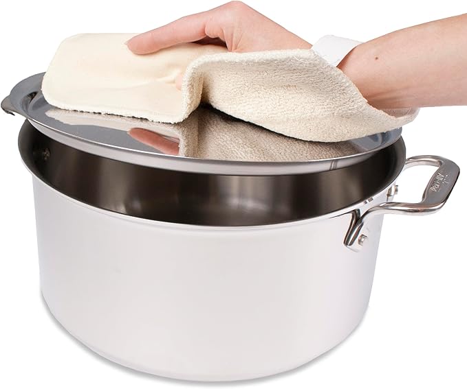 RITZ Food Service CLPG1-2E Terry Hot Pad Pot Holder with Steam Barrier,Commercial Product, 8" x 11", Set of 2, Beige