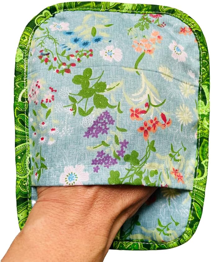 Rectangle Pot Holders for Kitchen hot Pads 100% Cotton Set of 4 Heat Resistant for BBQ/Cooking/Baking/Grilling/Microwave/Barbecue