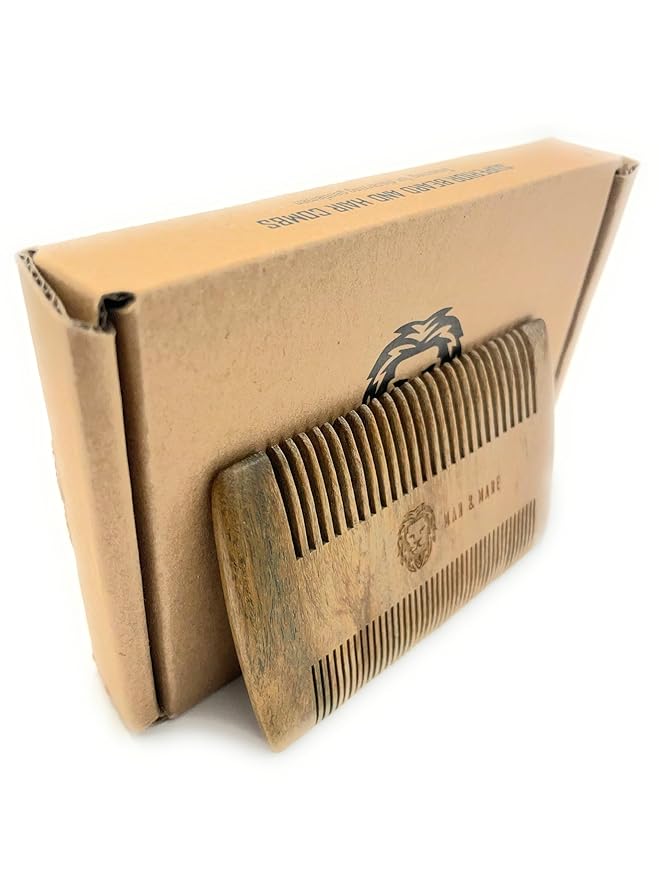 Beard Combs Oxhorn & Sandalwood (Pure Sandalwood)