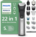 Norelco Philips All-in-One 7000 Series 22-Piece Trimmer - Electric Shaver and Clipper for Face, Beard, Head & Body, Self-Sharpening Full Metal Blades, 28 Length Settings (0.5-16 mm), MG7975/49