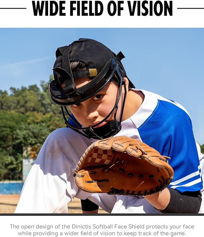 Dinictis Softball Face Mask, Lightweight, Comfortable, with Wide Field Vision, Durable and Safe Face Guards, Premium Protective Softball Fielder's Mask