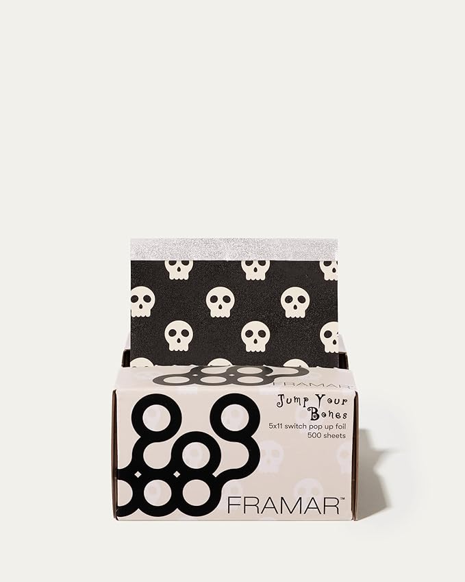 FRAMAR Bones Hair Foils For Highlighting - Pop Up Hair Foil For Hair Highlighting, Highlight Foils For Hair, Aluminum Foil Sheets, Salon Foils For Hair Stylist, Non Slip 500 Pop Up Foil Sheets