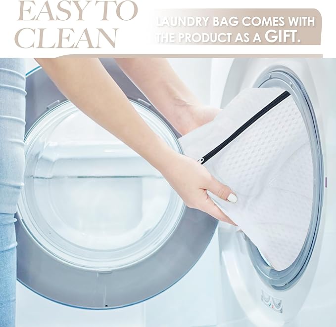 Bath Pillows for Tub Luxury, Bath Pillow for Head and Neck, Fit Bathtub Hot Tub Relaxing Gifts for Women, Comfort 4D Air Mesh Fabric & 6 Non-Slip Suction Cups (White)