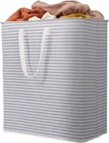Lifewit 1 Pack Laundry Basket 100L Each, Collapsible Clothes Hamper with Reinforced Handles, Freestanding Waterproof Design for Bedroom and Laundry Room, Grey 100L Total