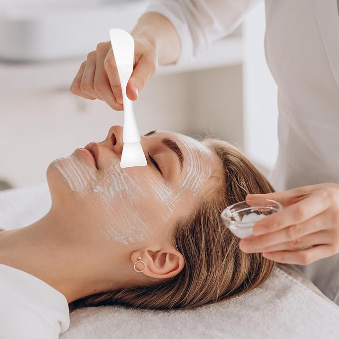 4PCS Face Mask Applicator, Silicone Face Mask Brush Applicator Reusable Double-Ended Mask Brush Facial Mask Brush Washable Face Mask Spatula Beauty Tools for Apply Cream Lotion Mud Clay Gel Foundation