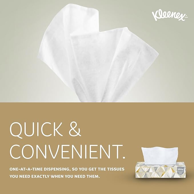 Kleenex® Professional Facial Tissue, Bulk (03076), 2-Ply, White, Flat Facial Tissue Boxes for Business, Convenience Case (125 Tissues/Box, 12 Boxes/Case, 1,500 Tissues/Case)