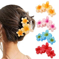 Hair Clips for Women 4Pcs Flower Claw Clips Cute Hair Claws Flower HairClip for Thick Thin Hair Strong Hold HairClaws Summer Accessories for Women Girls