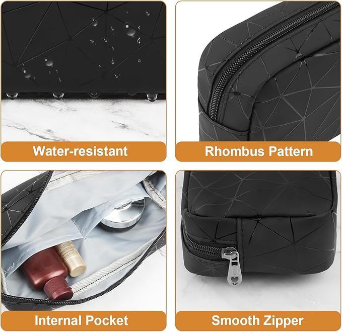 Period Bag for Girls Womens, Leather Sanitary Napkin Storage Bag, Portable Menstrual Pad Bag Period Pads Pouch, Small Make Up Bags(Black)
