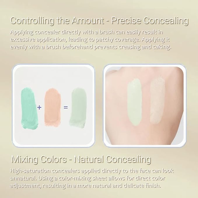 200Pieces Makeup Mixing Palette Papers, 2 Set of Cosmetic Palette Paper with Mixing Stick, Disposable Foundation Mixing Tray for blending foundation, concealer, eyeshadow, and liquid blush