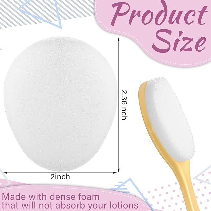 15 Pcs Replacement Pads for Back Lotion Applicator for Your Lotion Wand Self Adhesive Replacement Pads (No Applicator)