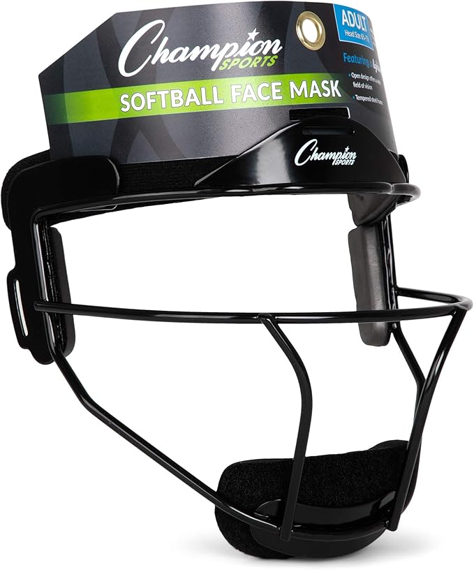 Champion Sports Steel Softball Face Mask – Durable Fielder’s Mask for Youth & Adults, Multiple Colors for Practice & Games