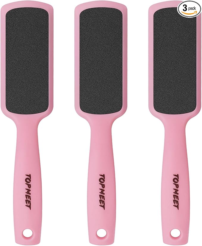 Foot File for Dead Skin - Dual Sided Foot Rasp Callus Removers, Professional Pedicure Tool for Soft, Smooth Feet (Pink)