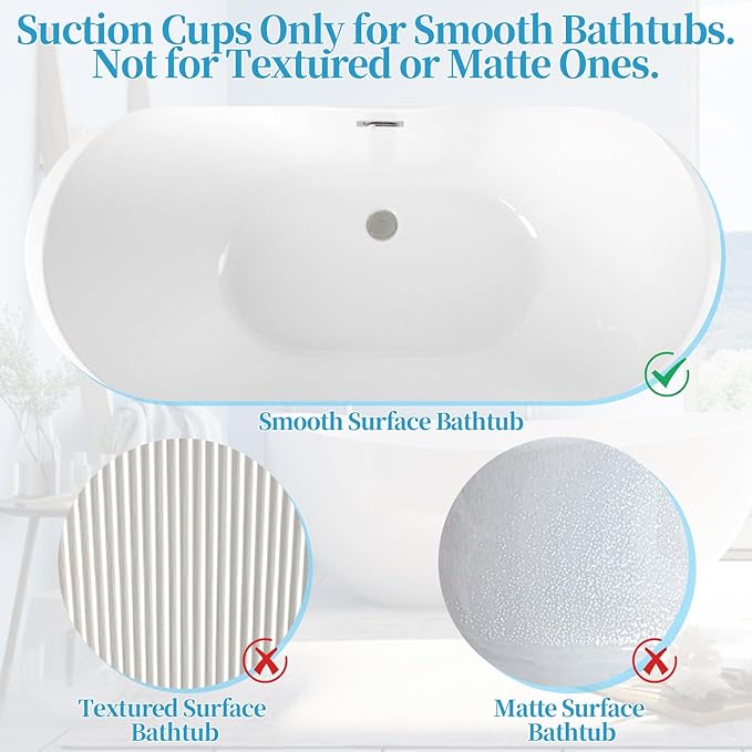 Portable Spa Bubble Bath Massager - Bubble Bath Mat Tub Spa Massager with Upgraded Powerful Suction Cup, Electric Air Pump, Pillow and Remote Control for Relaxation, 45 * 17in (Gray)
