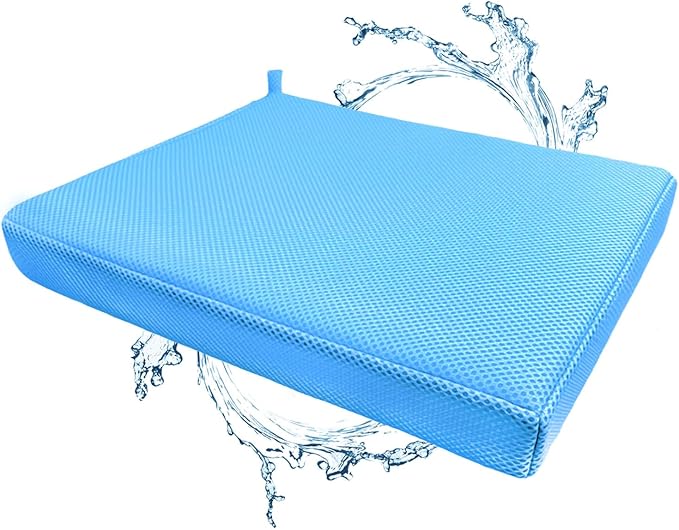 Shower Seat Cushion,Thickened Shower Chair Cushion 4D Air Fiber Material,Machine Washable and Fast Drying Suitable for Shower Seats Bathtub Baths, Poolside & Rest Dressing Room Seats，Blue