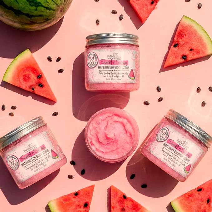 Bella & Bear Sweet n Sassy Watermelon Body Scrub, 3-in-1, 6.7 Oz, Exfoliating, Cleansing, Moisturizing
