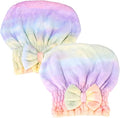New 2Pcs Super Absorbent Microfiber Hair Towel Wrap for Wet Hair - Fast Drying & Soft Hair Drying Caps for Home (2 PCS)
