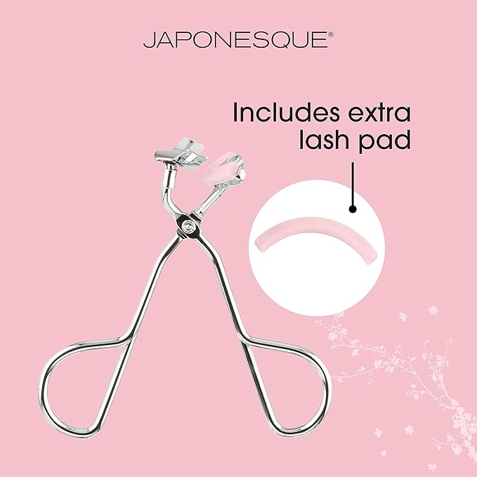 JAPONESQUE False Lash Fuser and Curler - Fuse Natural Lashes to False Eyelashes - No More Flyaway Corners! Great Tool for Short Natural Lashes