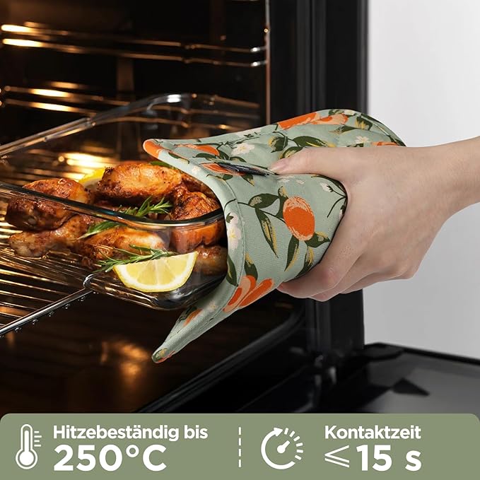 Pot Holders for Kitchen Heat Resistant Hot Pads for Countertops Oven Pot Holders Cotton Potholders for Kitchen Cooking Baking - 2PCS