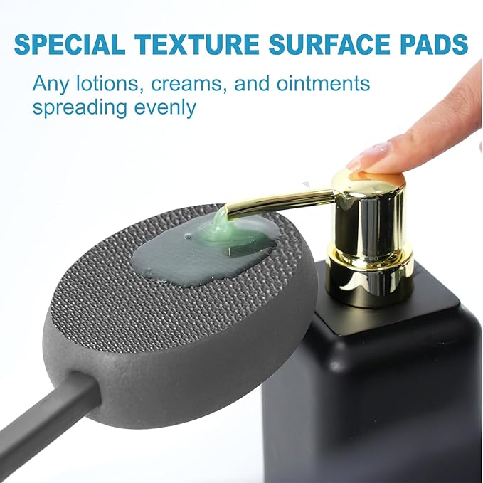 19" Lotion Applicator for Back Tanning Applicator Long Handle Back Lotion Applicator for Feet Self Tanner Back Applicator Sunscreen Applicator for Kids Women Men The Elderly