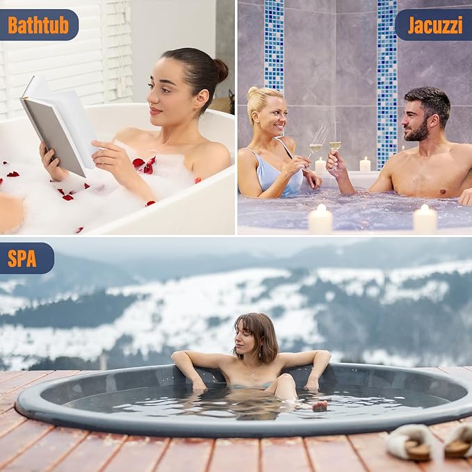 Full Body Bath Pillow for Bathtub, Thick Bathtub Cushion with Laundry Bag,Bath Tub Pillows for Headrest Neck and Back Support Gray 51" x 17"