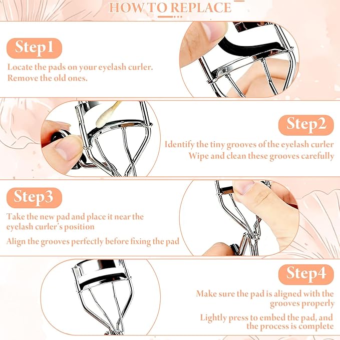 120Pack Fit for Shiseido and for Shu uemura Eyelash Curler Refill Pads,High Elasticity Silicone Replacement Pad,Use with Eye Lash Curler，Easy to Replace (Black).