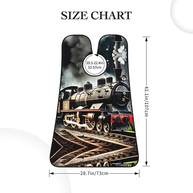 Colorful Giraffe Fans Lovers Print Beard Bib Shaving Apron, Beard Hair Trimming Cape Gift For Dad