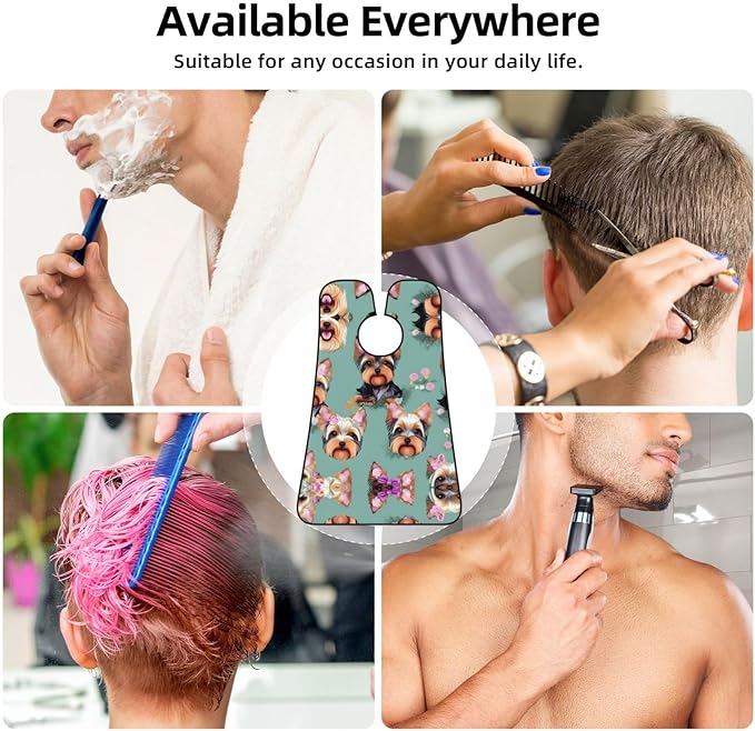 Jellyfish Pattern Print Beard Bib Shaving Apron, Beard Hair Trimming Cape Gift For Dad