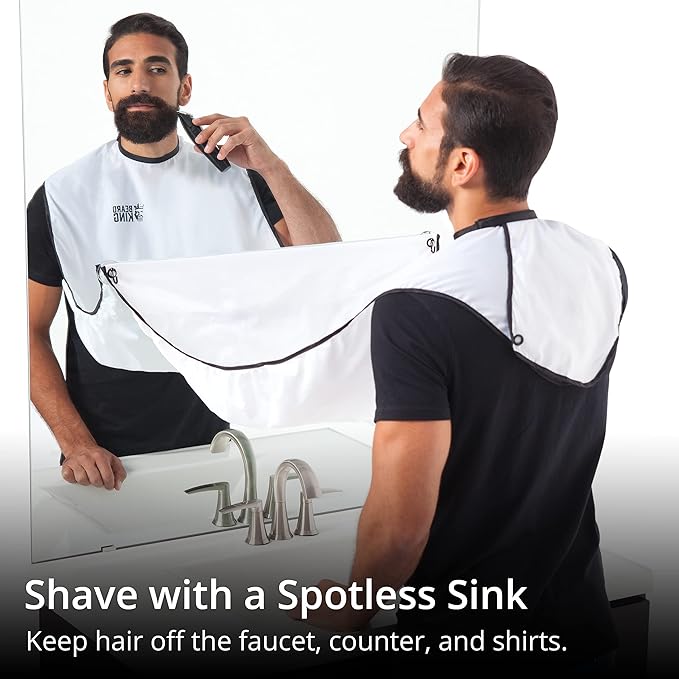 BEARD KING Beard Bib Apron - As Seen on Shark Tank – Gifts for Him, Stocking Stuffers for Men, Mens Gift