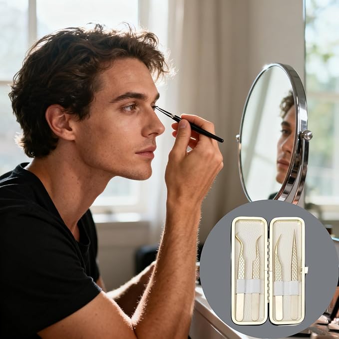 Lash Organizer Compact White Eyelash Storage Case Tweezer Holder Tool Case for Tweezers Slender Small Tools and Beauty Accessories Storage