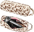Quilted Hair Tools Travel Bag, Compatible with Dyson Airwrap Shark Flexstyle Hair Dryers, Curling Irons Organizer, Portable Large Hair Styling Tool Storage Case, Travel Essentials, Leopard