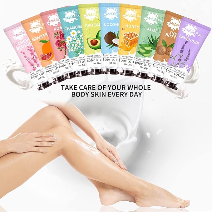 20 Pack Lotion for Women, Body Lotion for Dry Skin,Easter Basket Stuffers Girls,Gifts for Women,Teacher Gifts,Travel Size Lotion, Natural Fragrance Body Moisturizer With Shea Butter,Baby Shower Favors