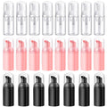 24 Pcs Foam Pump Bottles 1 Oz/ 30 ml Plastic Mini Empty Dispenser Travel Soap Foaming Bottles for Refillable Hand Sanitizer Lash Shampoo(White, Pink, Black)