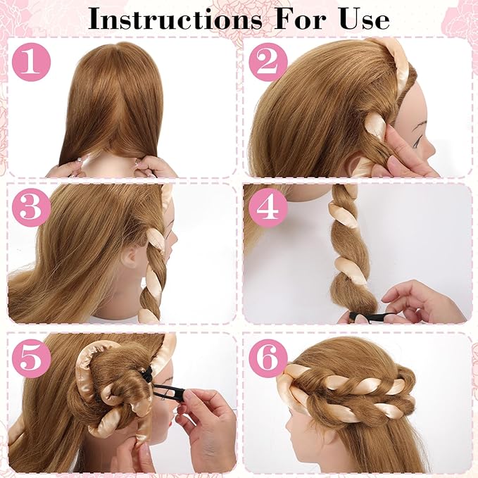 Heatless Curling Rod Headband, Heatless Curls Overnight Headband for Short Long Hair No Heat Overnight Curls with Thin Curlers to Sleep In Lazy Natural Soft Wave DIY
