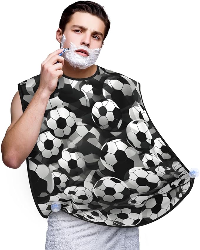 Ice Hockey Print Print Beard Bib Shaving Apron, Beard Hair Trimming Cape Gift For Dad