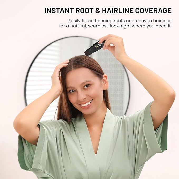 Root Touch Up Hair Color Stick for Gray Coverage - Instant Bald Spot Concealer Stick for Grays and Roots - Professional Salon Quality Hair Cover Up Hair Products for Women/Men (Dark Brown, One Size)