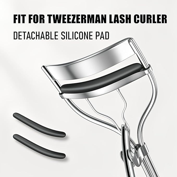 30Pack Suitable for Tweezerman Eyelash Curler Refills,Premium Silicone Soft Rubber,Professional Eyelash Curler Refills Compatible with Tweezerman Lash Curlers.