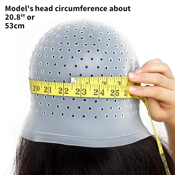 Dye Cap Highlighting Frosting Cap Highlight Caps for Dying Hair with Metal Hook Hair Coloring Salon Home Use Hairdressing Tool for Women Men