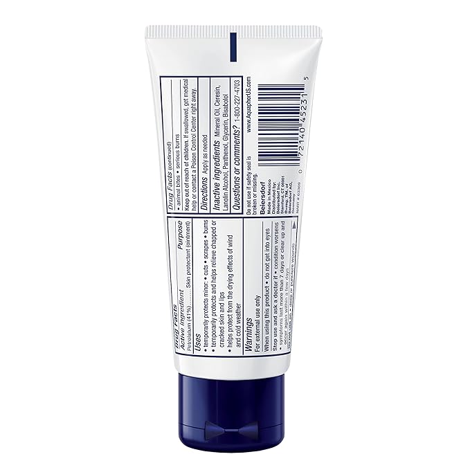 Aquaphor Healing Ointment Advanced Therapy Skin Protectant Skin Care Set, Body Moisturizer for Dry Skin, Minor Cuts and Burns, Dry Cuticles, Cracked Heels, Hands and Lips, 14 Oz Jar + 1.75 Oz Tube