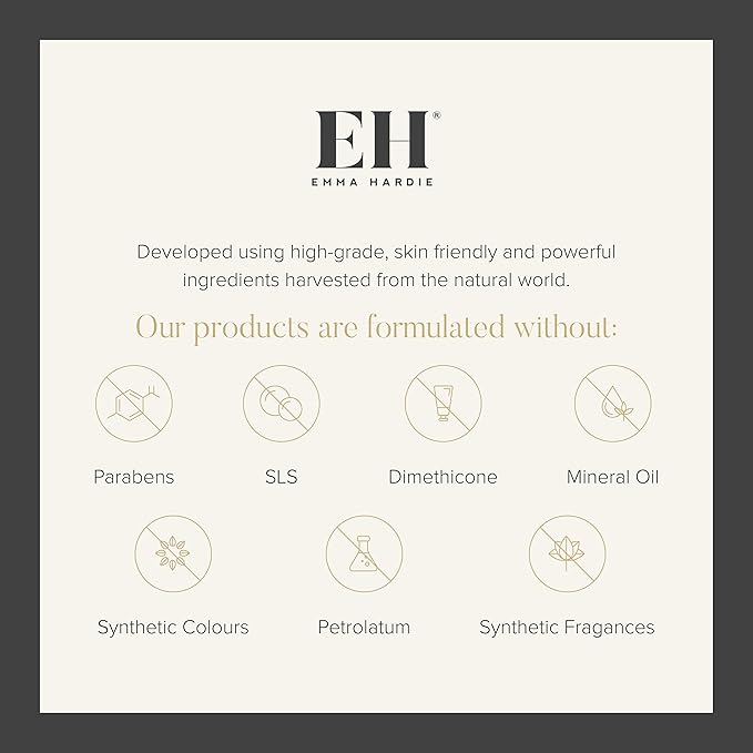 Emma Hardie Hydrate & Protect Kit, Gift Sets Includes: 50ml Moringa Cleansing Balm, 15ml Midas Touch Revitalising Cream, 15ml Protect & Prime SPF30 Cream, 15ml Pink Clay Detox Mask & a Cleansing Cloth