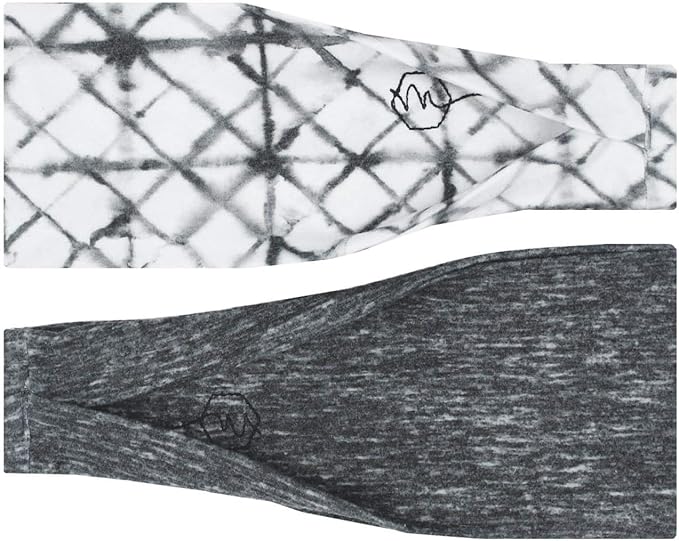 Maven Thread 4" Wide Workout Headbands for Women (2 Pack) – Non-Slip Sweatbands for Gym, Running & Yoga
