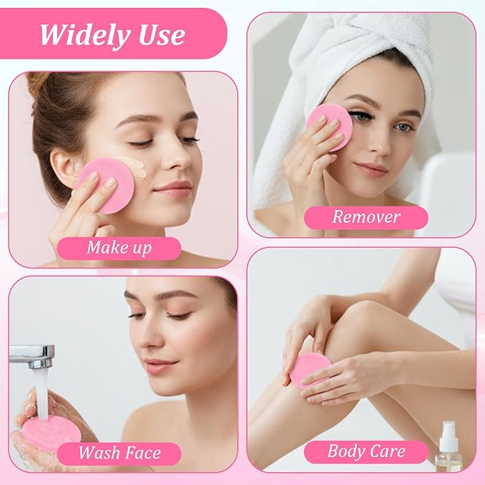 480 Pcs Compressed Facial Sponges, Face Cleansing Sponge Estheticians Compressed Makeup Facial Sponge Round Wash Face Sponges for Women Compress Exfoliating Removal Sponge (5 Colors)